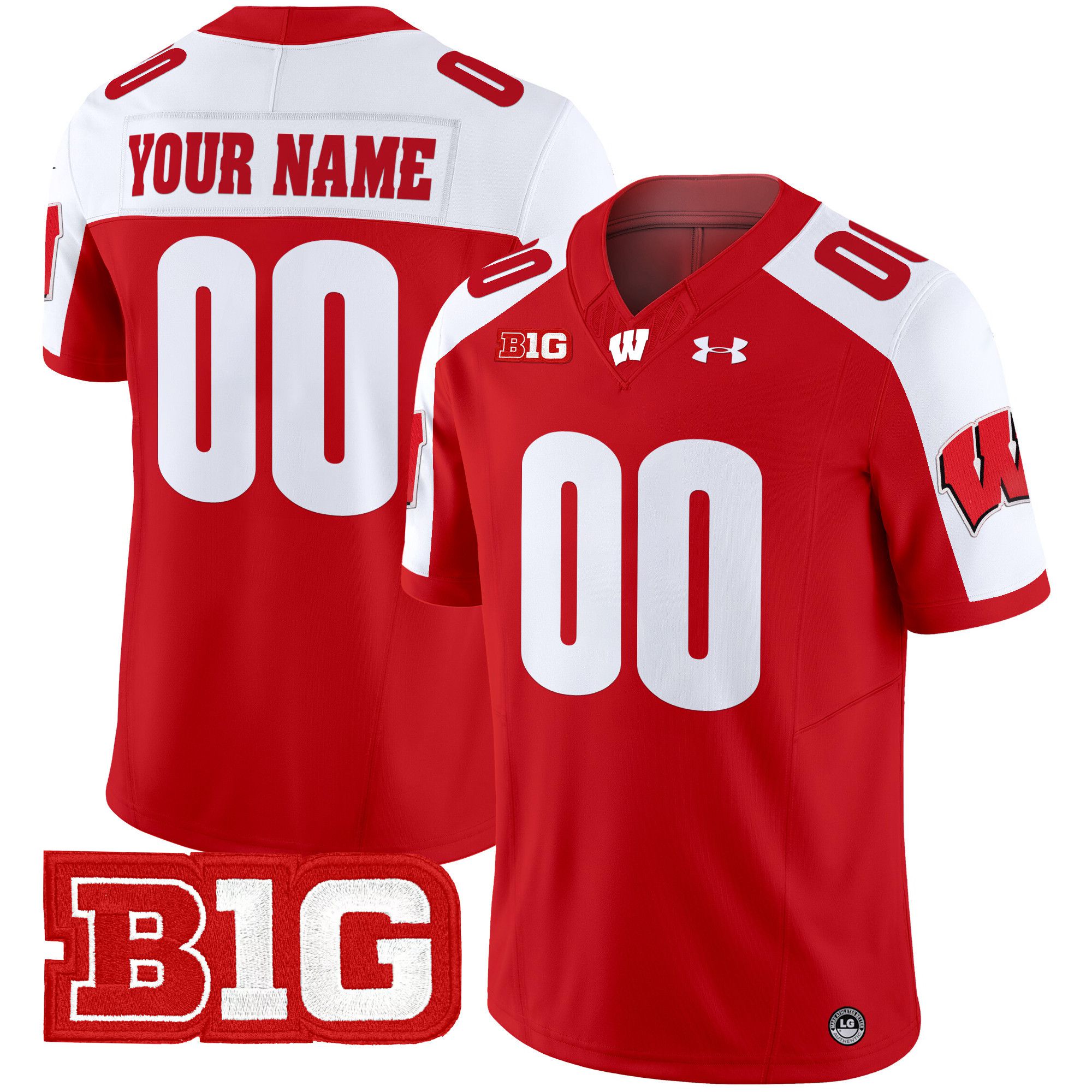 Men Wisconsin Badgers Red 2024 Vapor Limited Custom NCAA Jersey->customized ncaa jersey->Custom Jersey